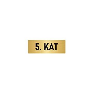Özarslan Dizayn Departman Kapı İsimliği Dikkat Otomatik Kapı 5x20 cm Altın Renk Metal Yönlendirme Levhası