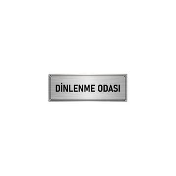 Özarslan Dizayn Departman Kapı İsimliği Dinlenme Odası 5x20 cm Gümüş Renk Metal Yönlendirme Levhası