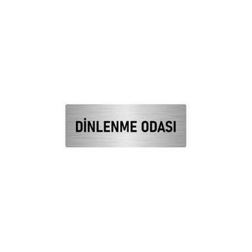 Özarslan Dizayn Departman Kapı İsimliği Dinlenme Odası 5x20 cm Gümüş Renk Metal Yönlendirme Levhası