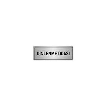 Özarslan Dizayn Departman Kapı İsimliği Dinlenme Odası 5x20 cm Gümüş Renk Metal Yönlendirme Levhası