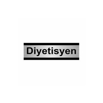 Özarslan Dizayn Departman Kapı İsimliği Diyetisyen 10x20 cm Gümüş Renk Metal Yönlendirme Levhası