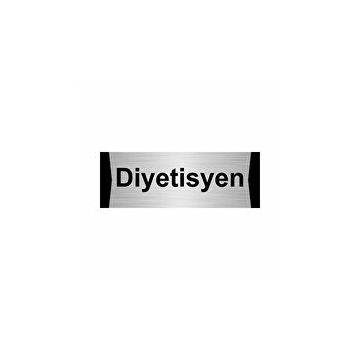 Özarslan Dizayn Departman Kapı İsimliği Diyetisyen 5x20 cm Gümüş Renk Metal Yönlendirme Levhası