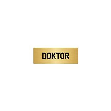 Özarslan Dizayn Departman Kapı İsimliği Doktor Odası 5x20 cm Altın Renk Metal Yönlendirme Levhası