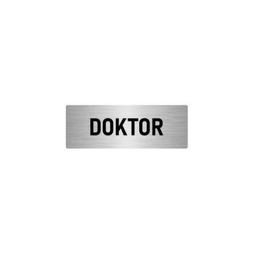 Özarslan Dizayn Departman Kapı İsimliği Doktor Odası 5x20 cm Gümüş Renk Metal Yönlendirme Levhası