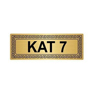 Özarslan Dizayn Departman Kapı İsimliği Dublukat 7x20 cm Altın Renk Metal Yönlendirme Levhası