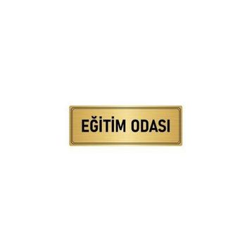 Özarslan Dizayn Departman Kapı İsimliği Eğitim Odası 10x20 cm Altın Renk Metal Yönlendirme Levhası