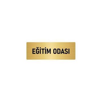 Özarslan Dizayn Departman Kapı İsimliği Eğitim Odası 5x20 cm Altın Renk Metal Yönlendirme Levhası