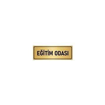 Özarslan Dizayn Departman Kapı İsimliği Eğitim Odası 5x20 cm Altın Renk Metal Yönlendirme Levhası