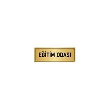 Özarslan Dizayn Departman Kapı İsimliği Eğitim Odası 5x20 cm Altın Renk Metal Yönlendirme Levhası