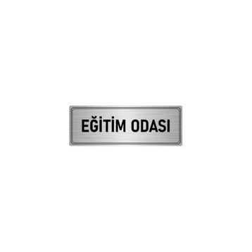 Özarslan Dizayn Departman Kapı İsimliği Eğitim Odası 5x20 cm Gümüş Renk Metal Yönlendirme Levhası