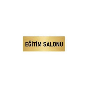 Özarslan Dizayn Departman Kapı İsimliği Eğitim Salonu 10x20 cm Altın Renk Metal Yönlendirme Levhası