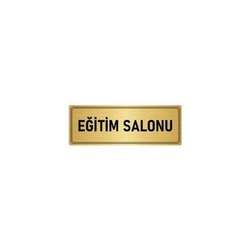 Özarslan Dizayn Departman Kapı İsimliği Eğitim Salonu 7x20 cm Altın Renk Metal Yönlendirme Levhası