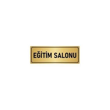 Özarslan Dizayn Departman Kapı İsimliği Eğitim Salonu 7x20 cm Altın Renk Metal Yönlendirme Levhası