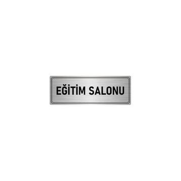 Özarslan Dizayn Departman Kapı İsimliği Eğitim Salonu 7x20 cm Gümüş Renk Metal Yönlendirme Levhası