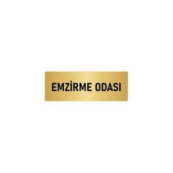 Özarslan Dizayn Departman Kapı İsimliği Emzirme Odası 10x20 cm Altın Renk Metal Yönlendirme Levhası