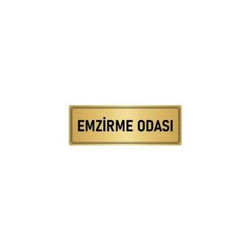 Özarslan Dizayn Departman Kapı İsimliği Emzirme Odası 10x20 cm Altın Renk Metal Yönlendirme Levhası