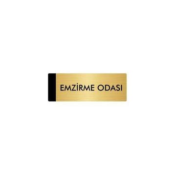 Özarslan Dizayn Departman Kapı İsimliği Emzirme Odası 10x20 cm Altın Renk Metal Yönlendirme Levhası