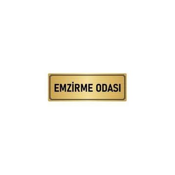 Özarslan Dizayn Departman Kapı İsimliği Emzirme Odası 7x20 cm Altın Renk Metal Yönlendirme Levhası