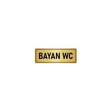 Özarslan Dizayn Departman Kapı İsimliği Engelli Wc 10x20 cm Altın Renk Metal Yönlendirme Levhası