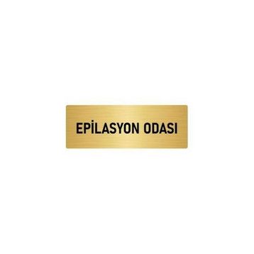 Özarslan Dizayn Departman Kapı İsimliği Epilasyon Odası 10x20 cm Altın Renk Metal Yönlendirme Levhası
