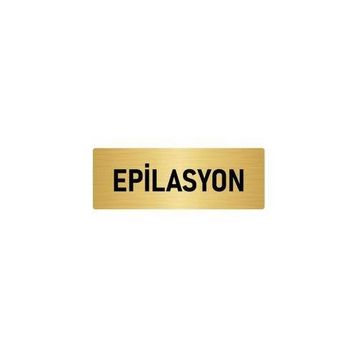 Özarslan Dizayn Departman Kapı İsimliği Epilasyon Odası 5x20 cm Altın Renk Metal Yönlendirme Levhası