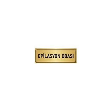 Özarslan Dizayn Departman Kapı İsimliği Epilasyon Odası 5x20 cm Altın Renk Metal Yönlendirme Levhası