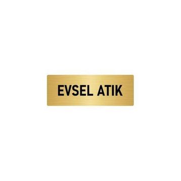Özarslan Dizayn Departman Kapı İsimliği Evsel Atık 5x20 cm Altın Renk Metal Yönlendirme Levhası