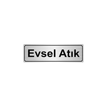 Özarslan Dizayn Departman Kapı İsimliği Evsel Atık 5x20 cm Altın Renk Metal Yönlendirme Levhası