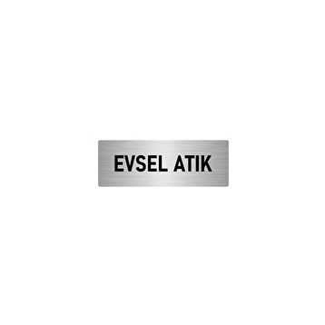 Özarslan Dizayn Departman Kapı İsimliği Evsel Atık 5x20 cm Gümüş Renk Metal Yönlendirme Levhası