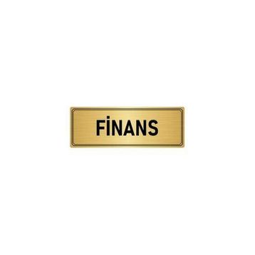 Özarslan Dizayn Departman Kapı İsimliği Finans 5x20 cm Altın Renk Metal Yönlendirme Levhası