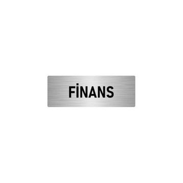 Özarslan Dizayn Departman Kapı İsimliği Finans 5x20 cm Gümüş Renk Metal Yönlendirme Levhası