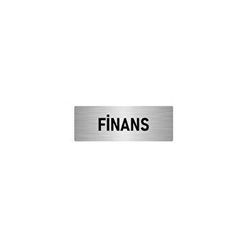 Özarslan Dizayn Departman Kapı İsimliği Finans 5x20 cm Gümüş Renk Metal Yönlendirme Levhası