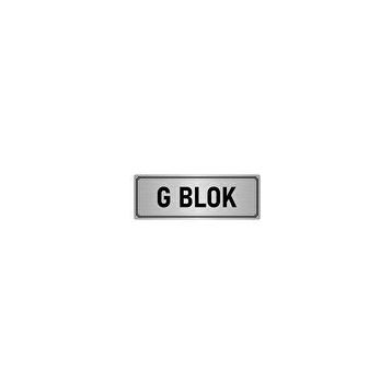 Özarslan Dizayn Departman Kapı İsimliği G Blok 10x20 cm Gümüş Renk Metal Yönlendirme Levhası