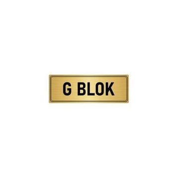 Özarslan Dizayn Departman Kapı İsimliği G Blok 7x20 cm Gümüş Renk Metal Yönlendirme Levhası