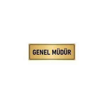 Özarslan Dizayn Departman Kapı İsimliği Genel Müdür 5x20 cm Altın Renk Metal Yönlendirme Levhası