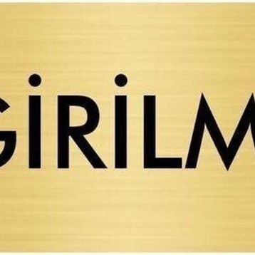 Özarslan Dizayn Departman Kapı İsimliği Girilmez 5x20 cm Altın Renk Metal Yönlendirme Levhası