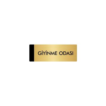 Özarslan Dizayn Departman Kapı İsimliği Giyinme Odası 5x20 cm Altın Renk Metal Yönlendirme Levhası