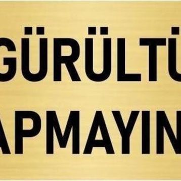 Özarslan Dizayn Departman Kapı İsimliği Gürültü Yapmayınız 7x20 cm Altın Renk Metal Yönlendirme Levhası