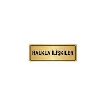 Özarslan Dizayn Departman Kapı İsimliği Halkla İlişkiler 5x20 cm Altın Renk Metal Yönlendirme Levhası
