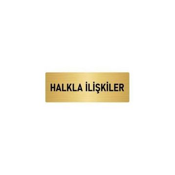 Özarslan Dizayn Departman Kapı İsimliği Halkla İlişkiler 5x20 cm Altın Renk Metal Yönlendirme Levhası