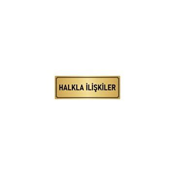 Özarslan Dizayn Departman Kapı İsimliği Halkla İlişkiler 5x20 cm Altın Renk Metal Yönlendirme Levhası