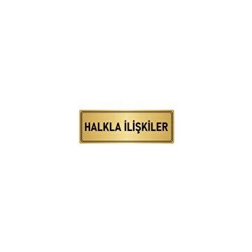 Özarslan Dizayn Departman Kapı İsimliği Halkla İlişkiler 7x20 cm Altın Renk Metal Yönlendirme Levhası