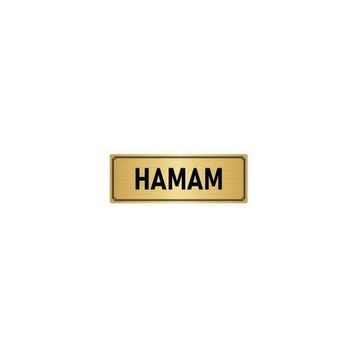 Özarslan Dizayn Departman Kapı İsimliği Hamam 5x20 cm Altın Renk Metal Yönlendirme Levhası