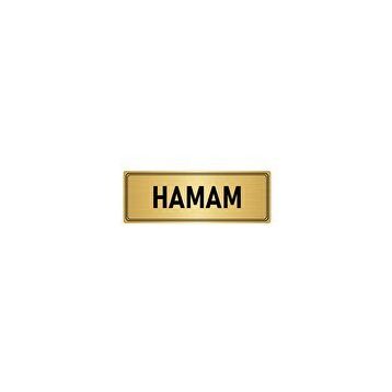 Özarslan Dizayn Departman Kapı İsimliği Hamam 5x20 cm Altın Renk Metal Yönlendirme Levhası