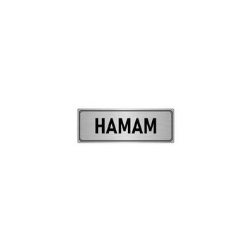 Özarslan Dizayn Departman Kapı İsimliği Hamam 7x20 cm Gümüş Renk Metal Yönlendirme Levhası
