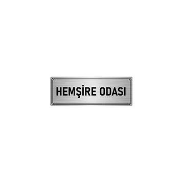 Özarslan Dizayn Departman Kapı İsimliği Hemşire Odası 7x20 cm Gümüş Renk Metal Yönlendirme Levhası