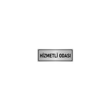 Özarslan Dizayn Departman Kapı İsimliği Hizmetli Odası 10x20 cm Gümüş Renk Metal Yönlendirme Levhası