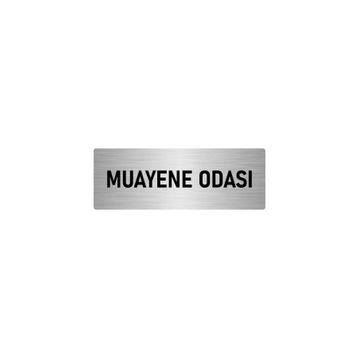 Özarslan Dizayn Departman Kapı İsimliği Hizmetli Odası 10x20 cm Gümüş Renk Metal Yönlendirme Levhası