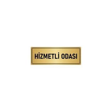 Özarslan Dizayn Departman Kapı İsimliği Hizmetli Odası 5x20 cm Altın Renk Metal Yönlendirme Levhası