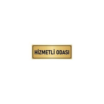 Özarslan Dizayn Departman Kapı İsimliği Hizmetli Odası 7x20 cm Altın Renk Metal Yönlendirme Levhası